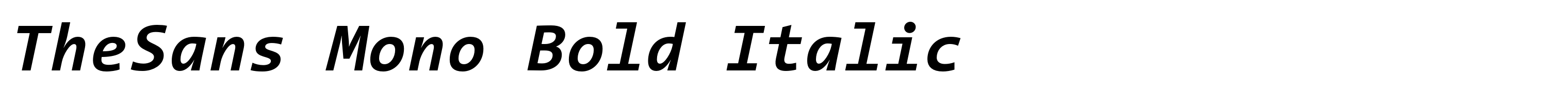 TheSans Mono Bold Italic